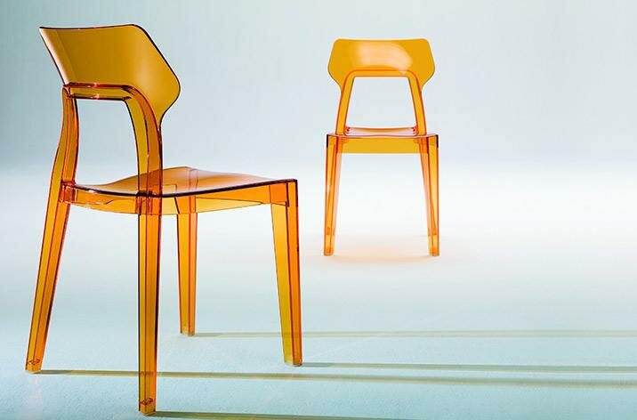 Krzesła Bontempi Aria pomarańczowe