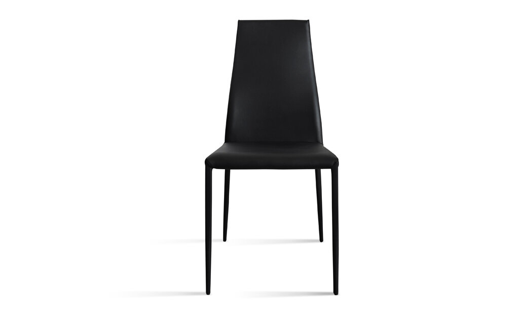 Krzesło Livori Home Forli czarne ekoskóra