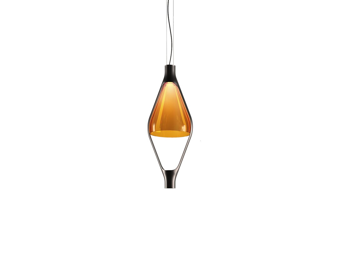 Lampa wisząca Kundalini Viceversa LED 1x6,5W, 2700K-800lm, kolor pomarańczowy, materiał szkło
