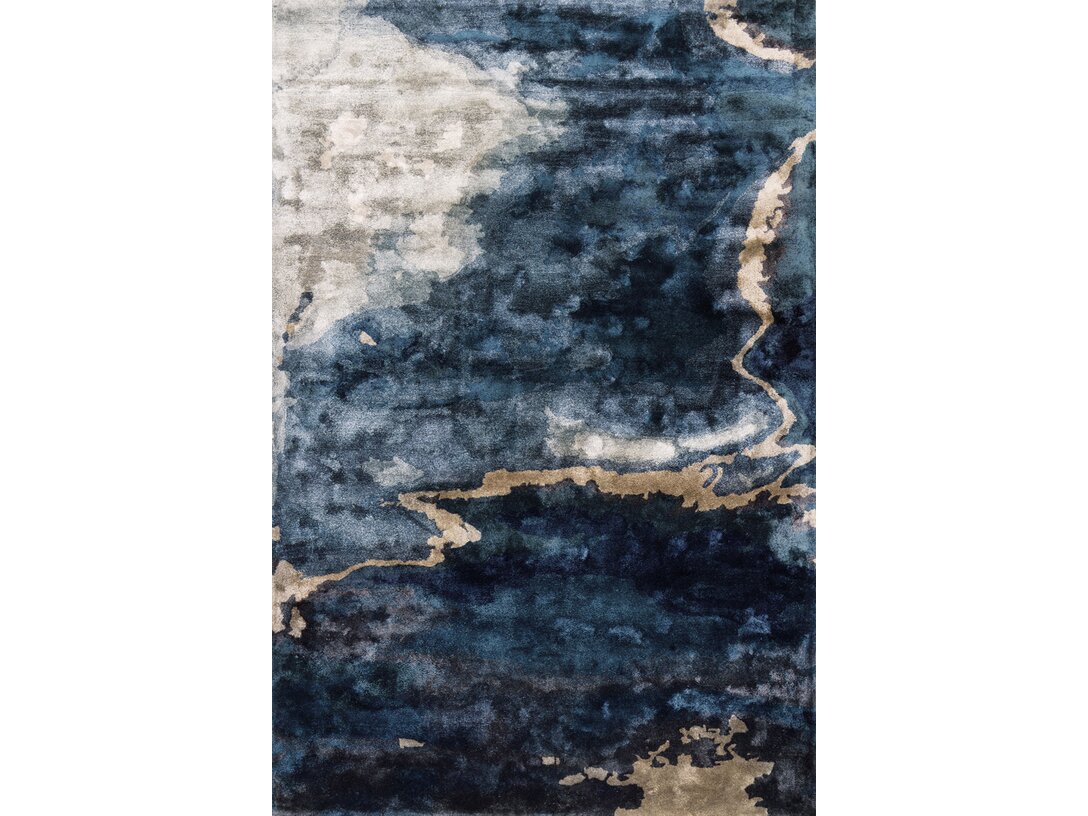 Dywan Kler Accessories Escape prostokątny 160x230 cm, kolor niebieski, materiał tworzywo sztuczne