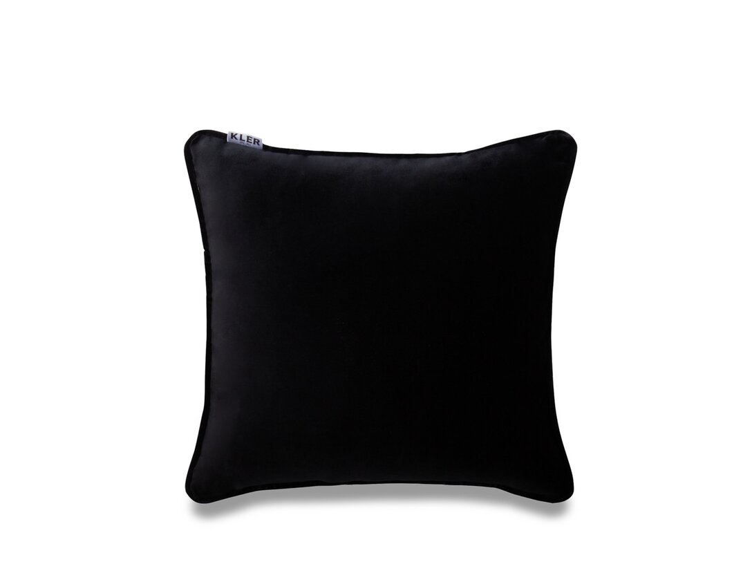 Poduszka Kler Accessories Elmo 45x45 cm, kolor czarny, materiał tkanina