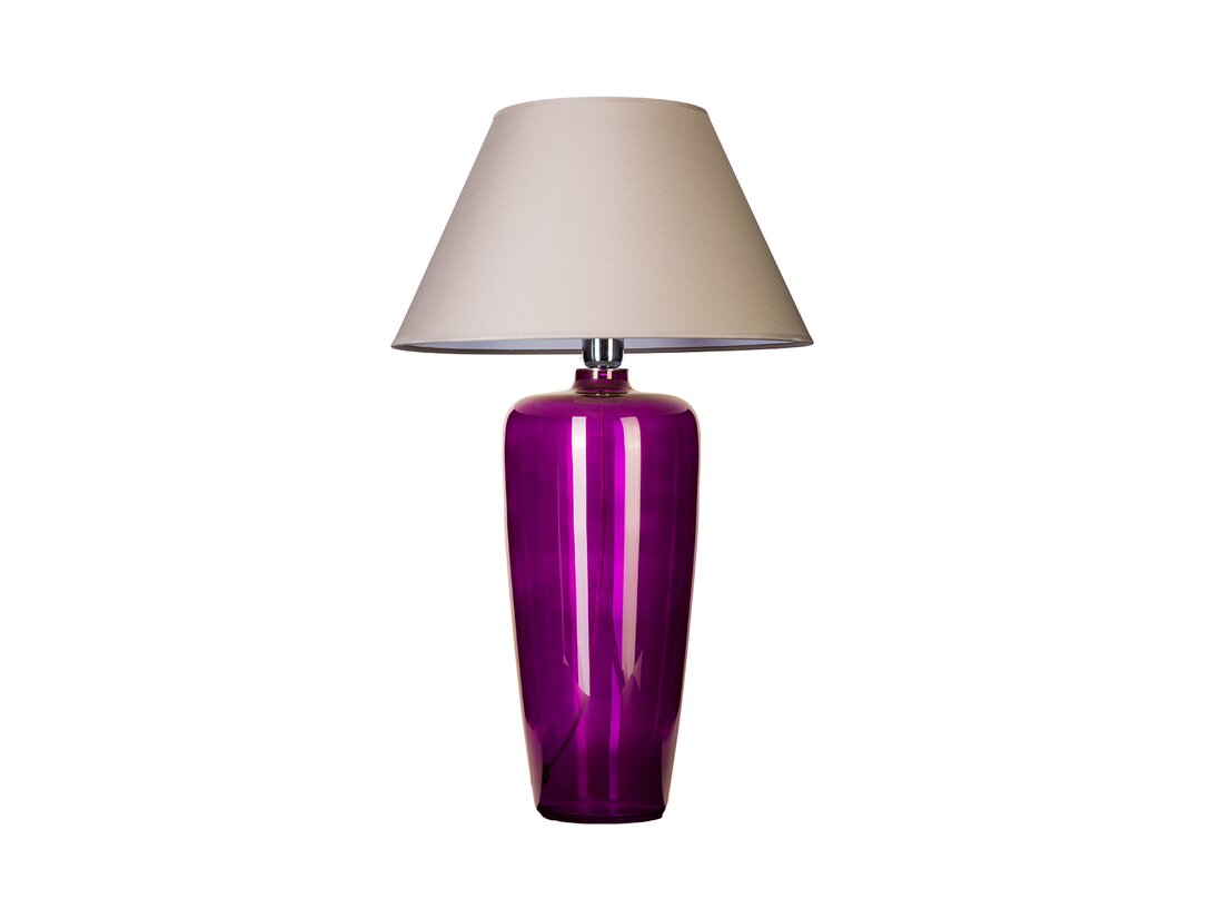 Lampa stołowa Kler Accessories Bilbao 1xE27, max.60W (brak żarówki w komplecie), kolor fioletowy, materiał szkło