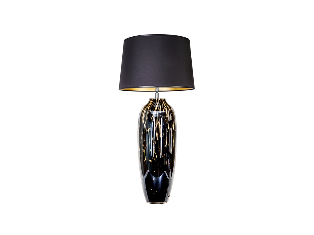 Lampa stołowa Kler Accessories Granada 1xE27, max.60W (brak żarówki w komplecie), kolor czarny, materiał szkło