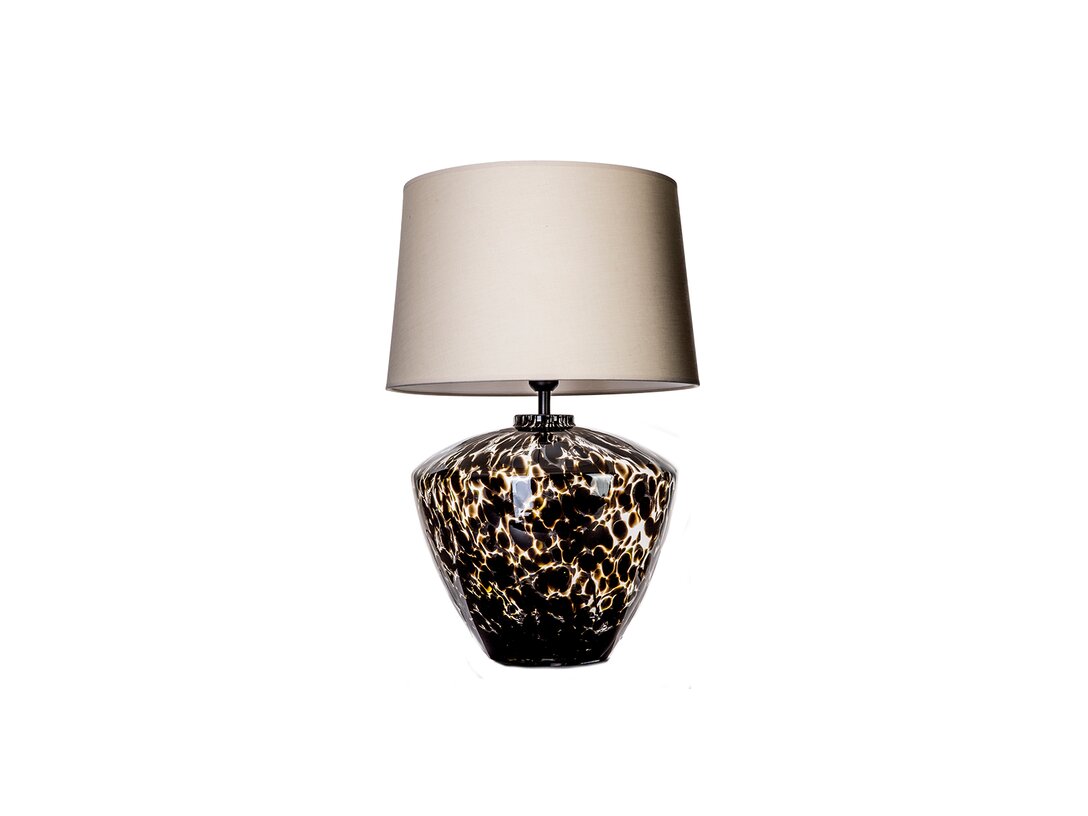 Lampa stołowa Kler Accessories Parma 1xE27, max.60W (brak żarówki w komplecie), kolor czarny, materiał szkło