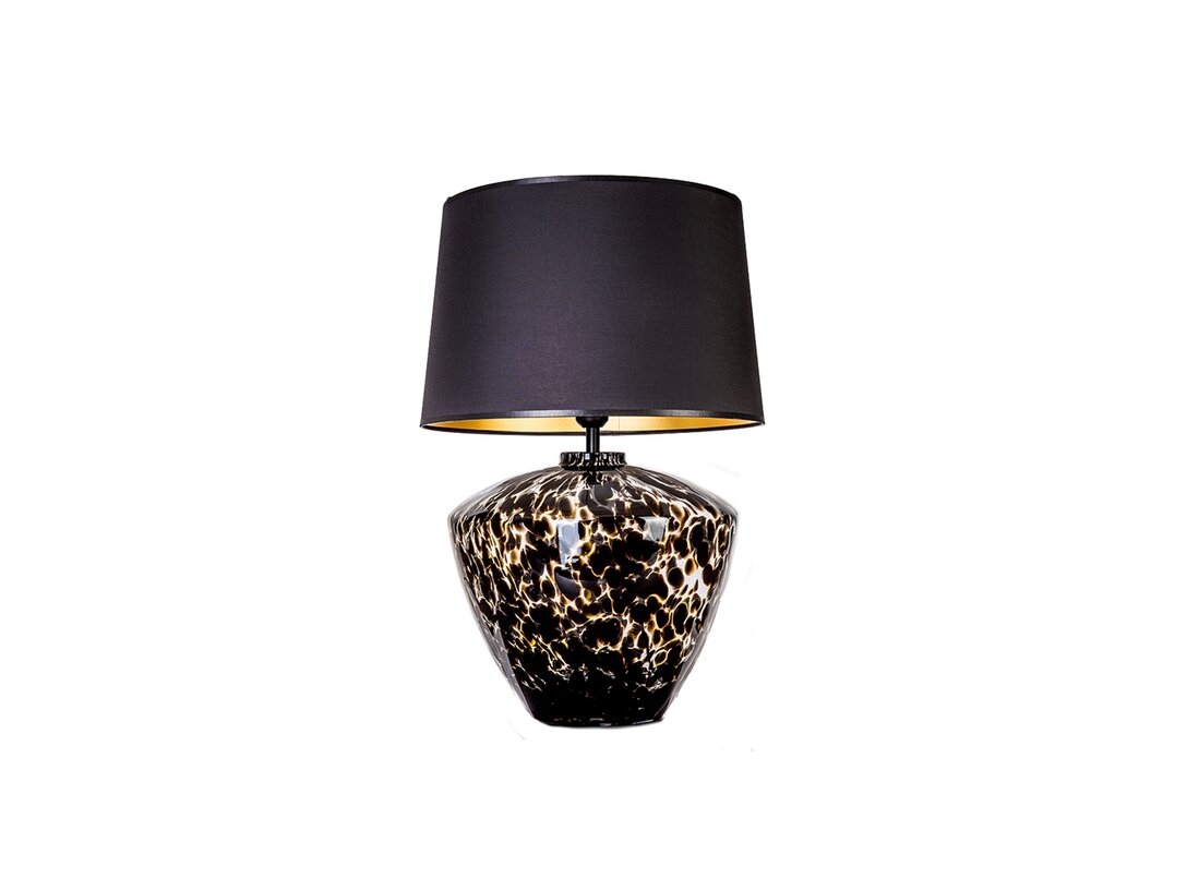 Lampa stołowa Kler Accessories Parma 1xE27, max.60W (brak żarówki w komplecie), kolor czarny, materiał szkło