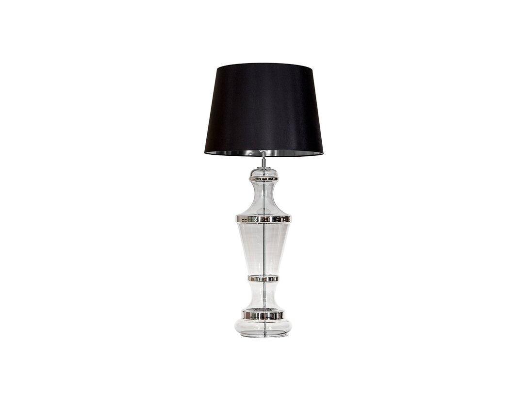 Lampa stołowa Kler Accessories Roma 1xE27, max.60W (brak żarówki w komplecie), kolor czarny, materiał szkło