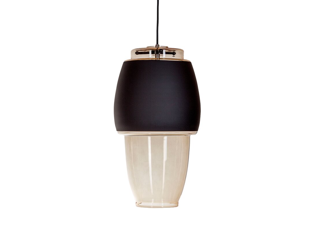 Lampa wisząca Kler Accessories Ariel 1xE27, max.60W (brak żarówki w komplecie), kolor brązowy, materiał szkło