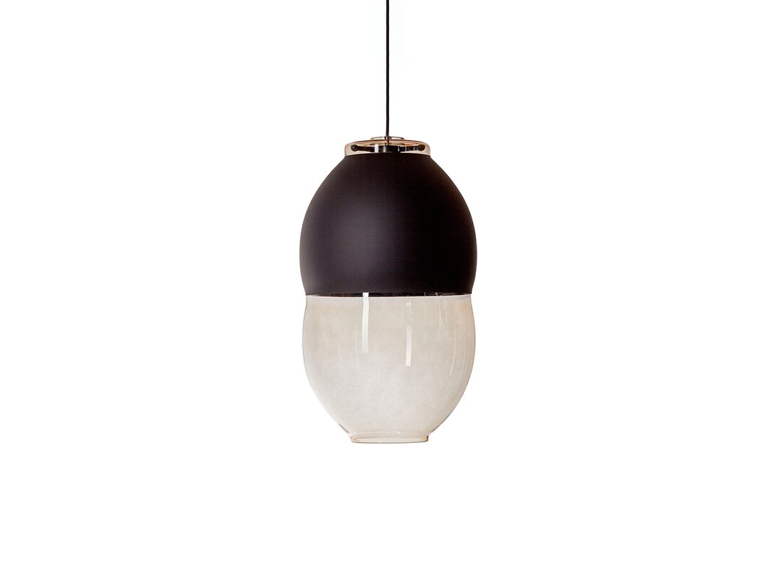 Lampa wisząca Kler Accessories Miranda 1xE27, max.60W (brak żarówki w komplecie), kolor brązowy, materiał szkło