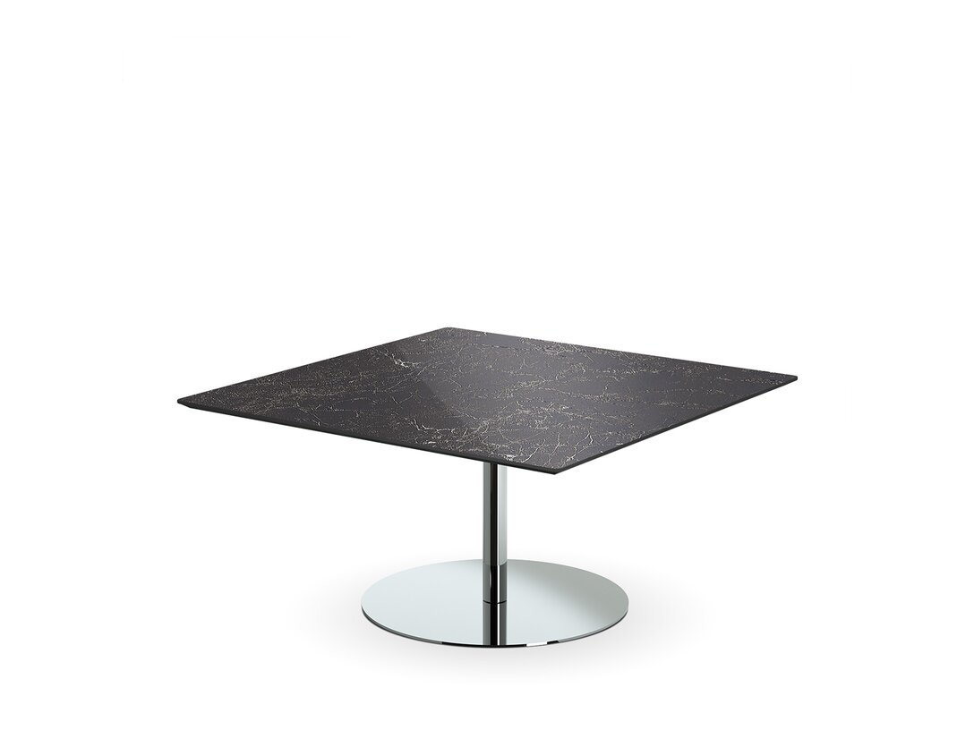 Stolek konferenční KLER ET Flat 80 cm x 80 cm, prům. , barva černá, materiál keramika