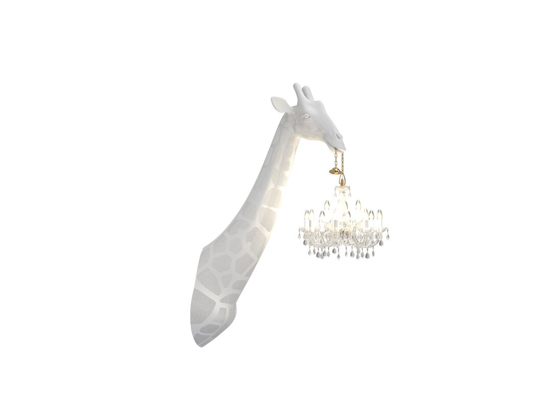 Lampa ścienna zakochana żyrafa Qeeboo 12 x  E14 x 40W (brak w komplecie), kolor biały, materiał tworzywo syntetyczne