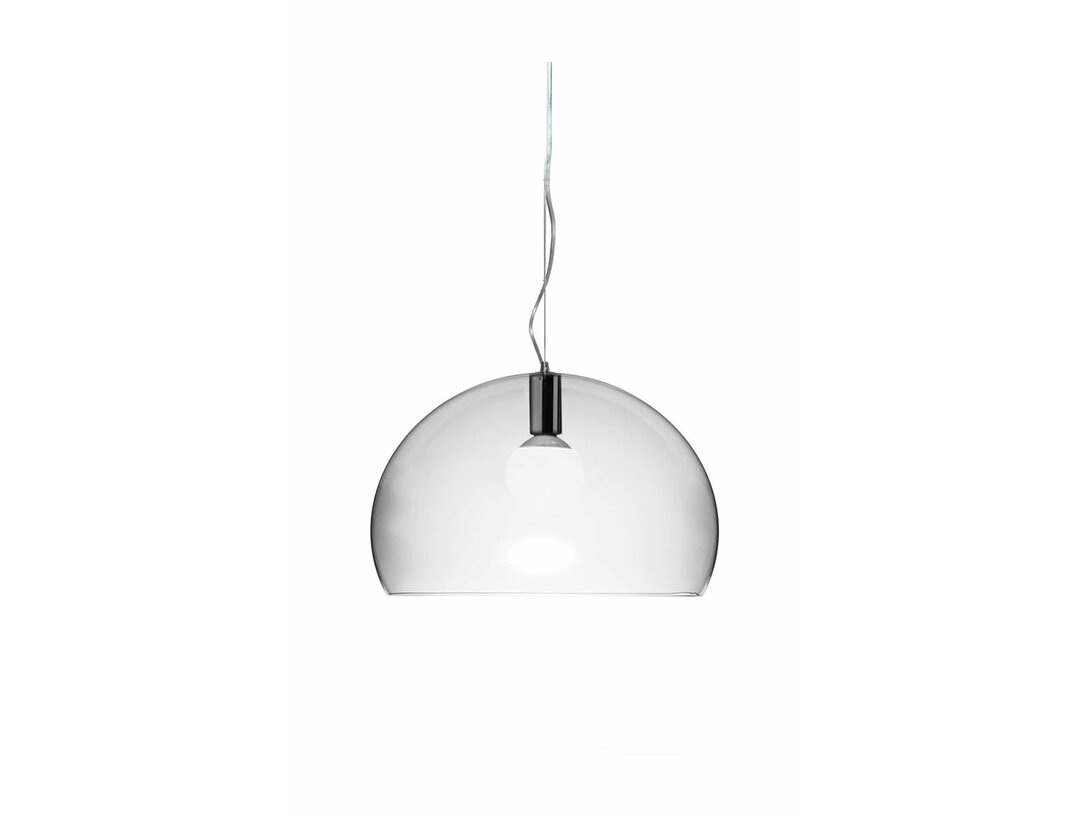 Lampa wisząca Kartell Fl/y E27, kolor transparentny, materiał tworzywo sztuczne