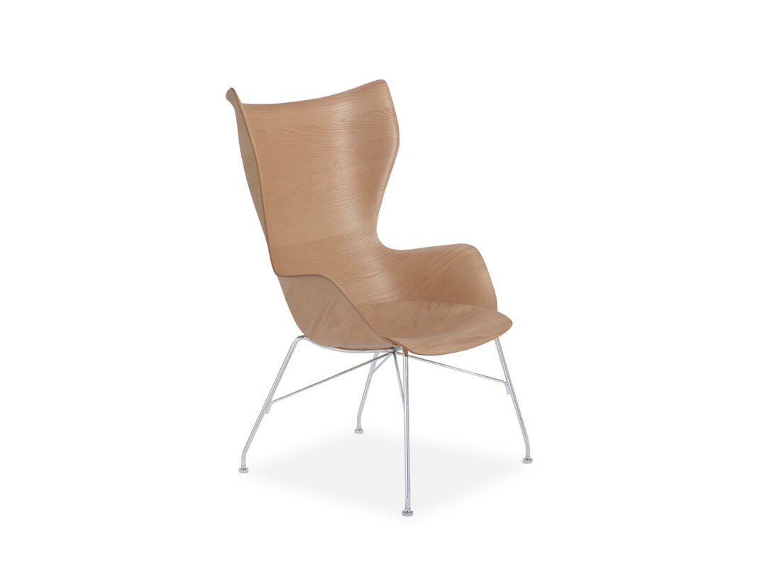 Krzesło Kartell K/Wood, kolor brązowy, materiał drewno