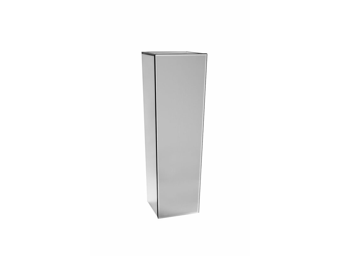 Donica Kler Accessories Milano 130 cm, kolor srebrny, materiał szkło