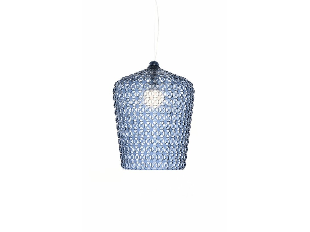 Lampa wisząca Kartell Kabuki E27, kolor niebieski, materiał tworzywo sztuczne