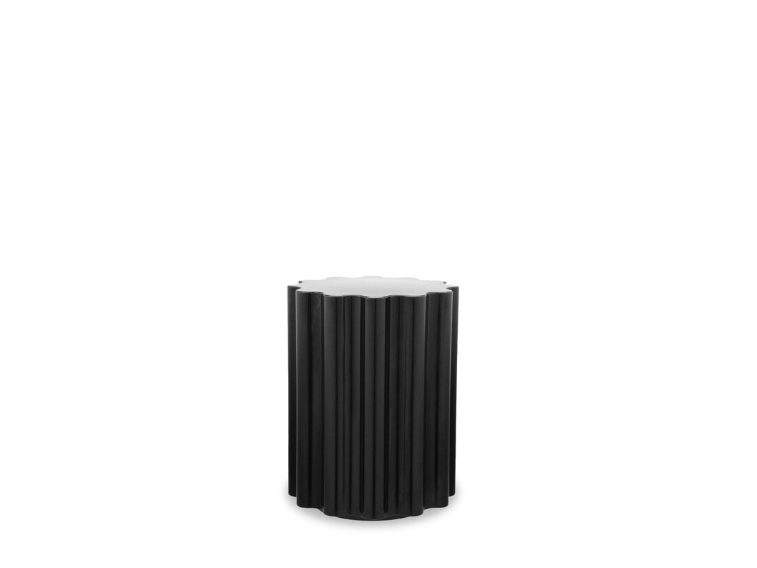 Taboret Kartell Colonna, kolor czarny, materiał tworzywo syntetyczne