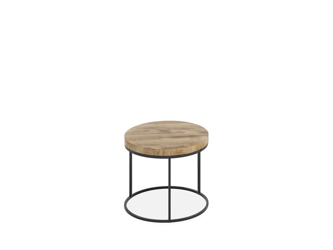 Stolik kawowy Trebord Ett  x , śr. 40 cm, kolor brązowy, materiał drewno