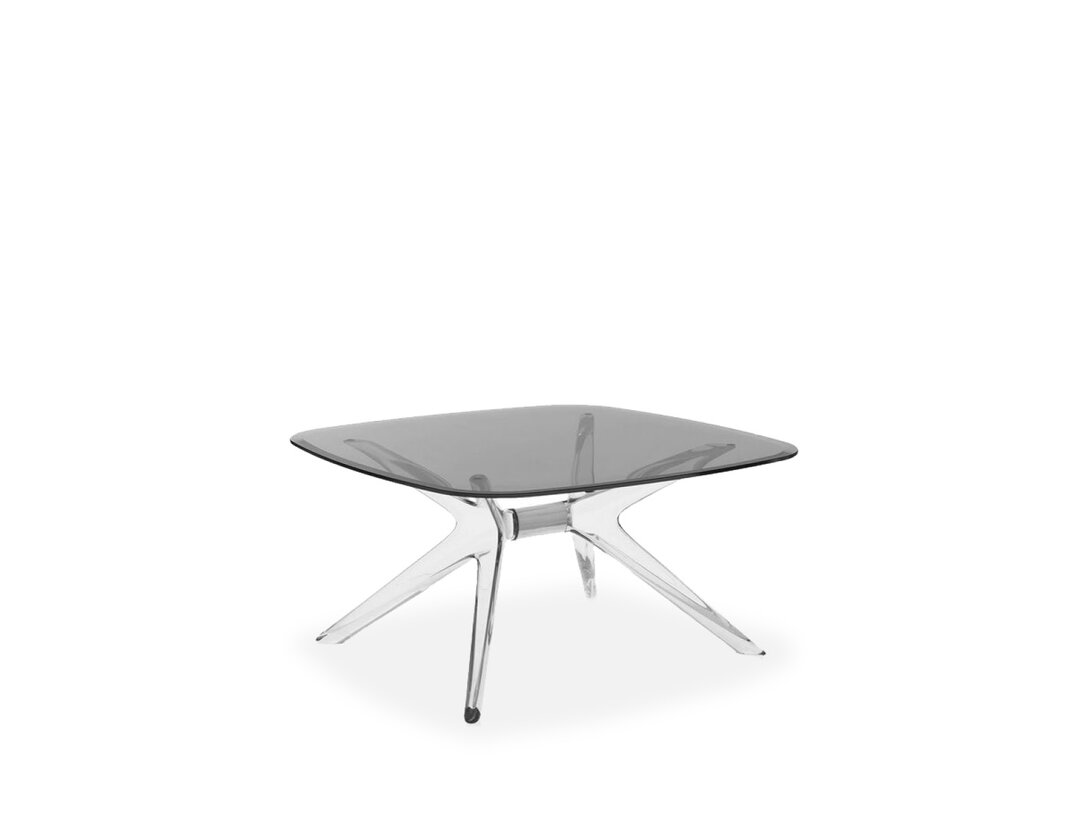 Stolik kawowy Kartell Blast 80 cm x 80 cm, śr. , kolor szary, materiał szkło