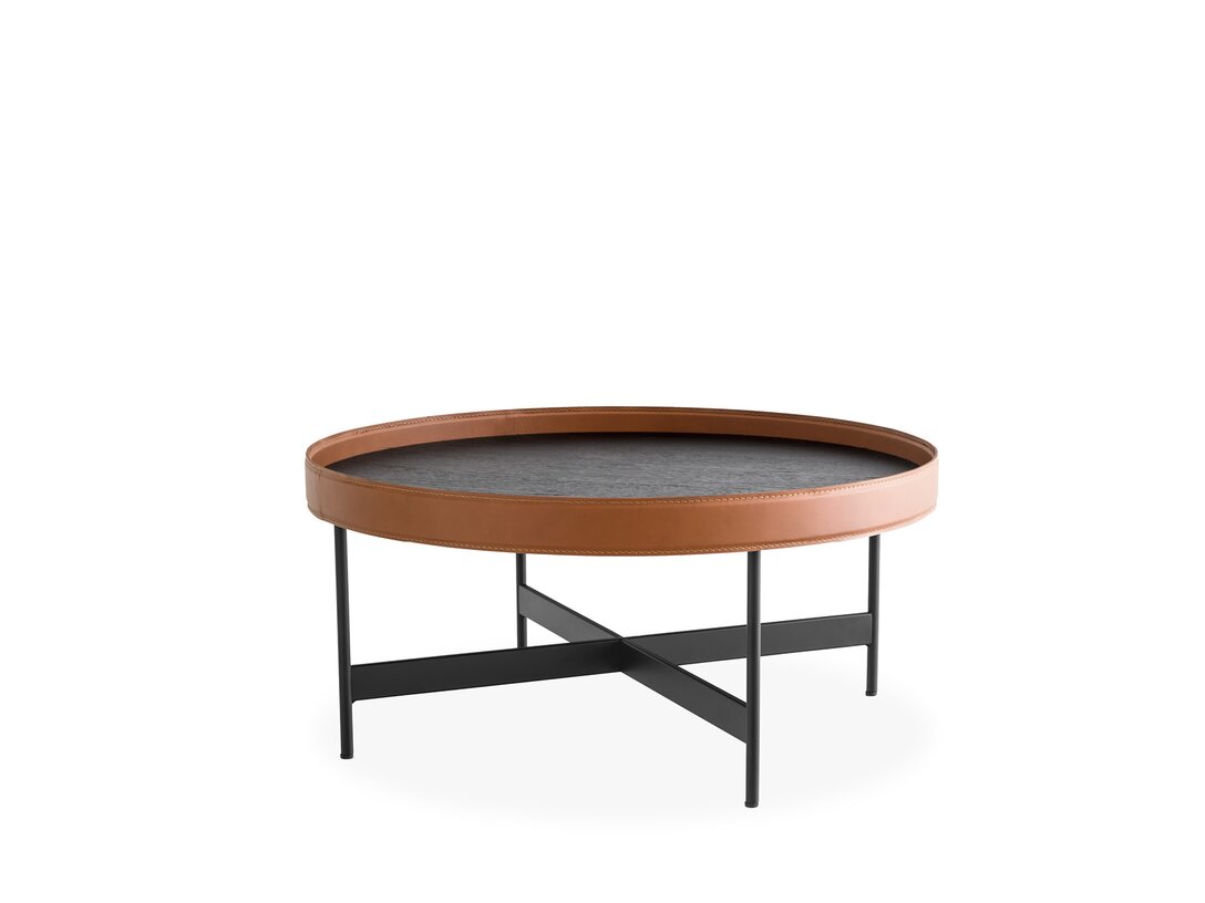 Stolik kawowy Calligaris Arena  x , śr. 71,5 cm, kolor czarny, materiał materiał drewnopodobny