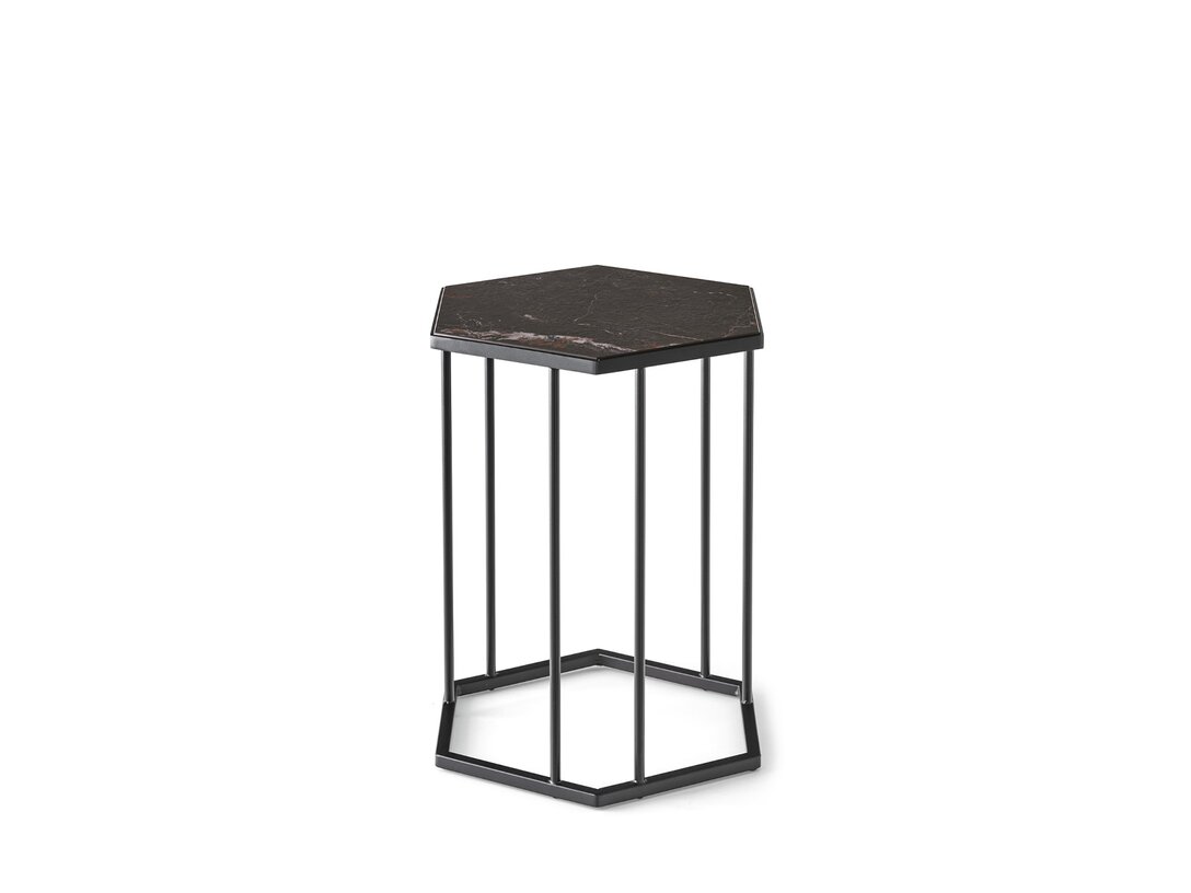 Stolik pomocniczy Calligaris Renee 40 cm x 34,5 cm, śr. , kolor czarny, materiał ceramika