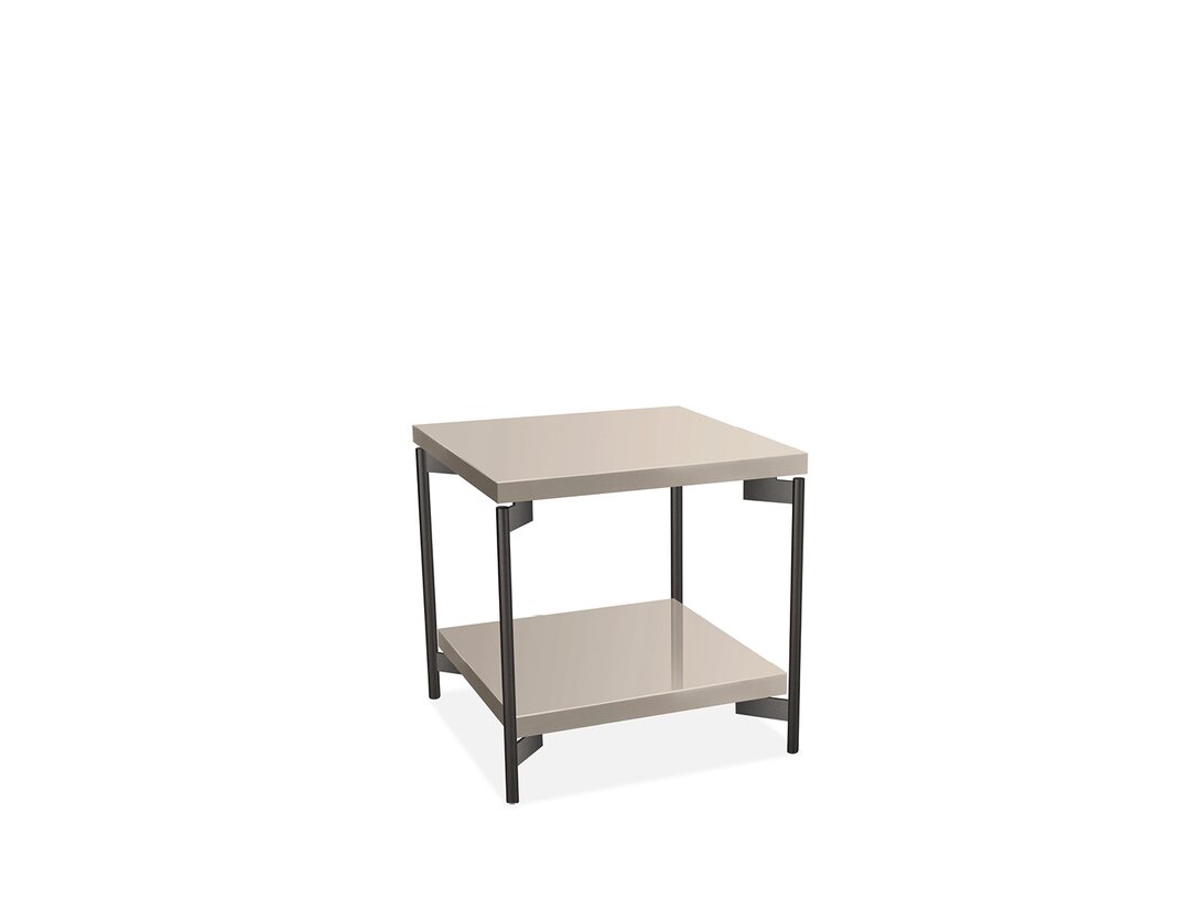 Stolek odkládací Alf Italia Claire 56 cm x 56 cm, prům. , barva krémová, materiál laminovaná dýha