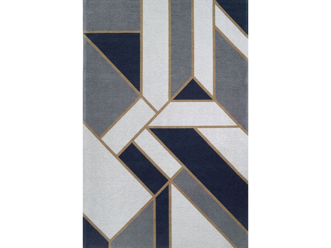 Dywan Kler Accessories Gatsby prostokątny 160x230 cm, kolor granatowy, materiał tworzywo sztuczne