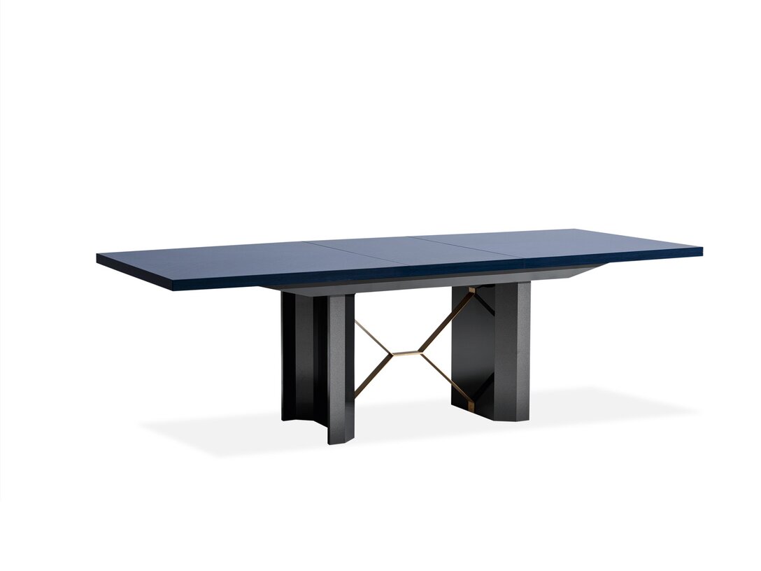 Stůl rozkládací Alf Italia Oceanum 160/210 cm x 95 cm, prům. , barva modrá, materiál přírodní dýha, rozkládání ano