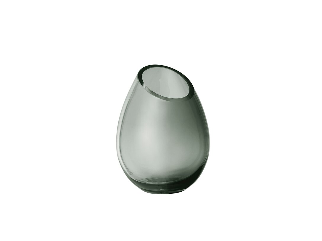 Wazon Blomus Drop 16,5 cm, kolor szary, materiał szkło