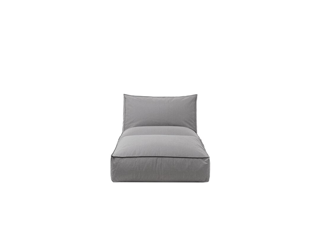 Leżanka - łóżko S Stay, kolor szary, materiał tkanina outdoor