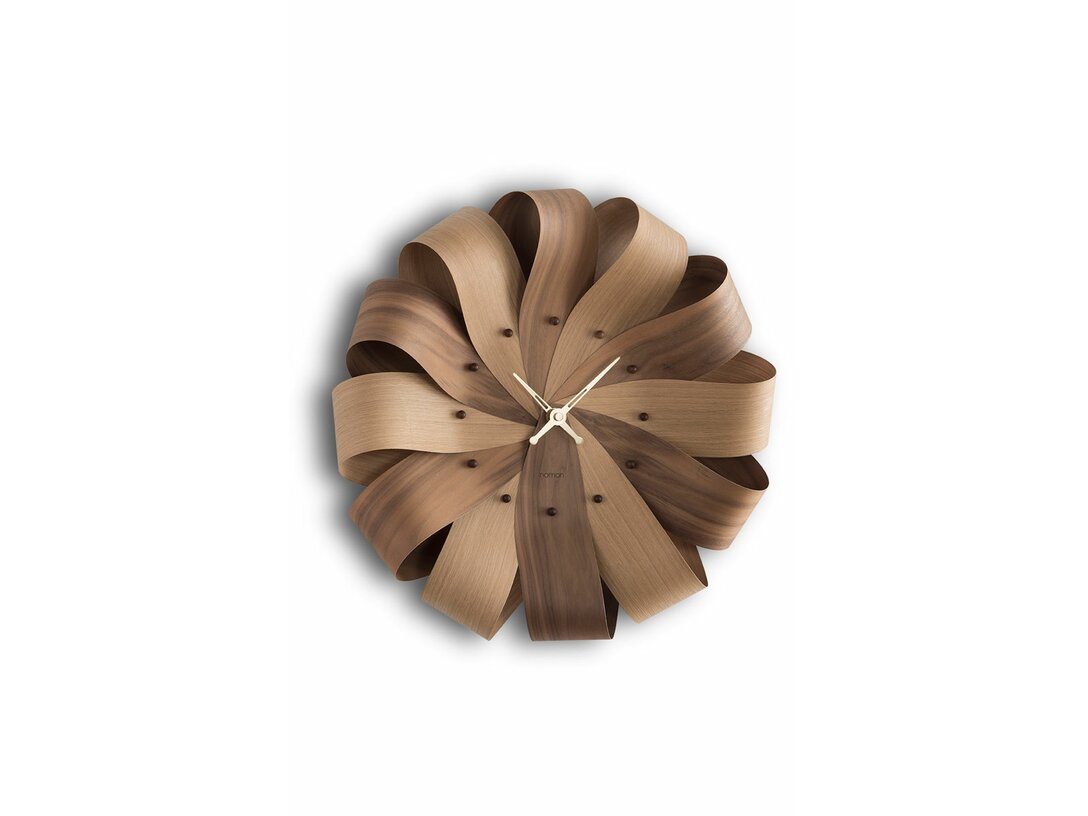 Zegar ścienny Nomon Brisa 52 cm, kolor brązowy, materiał drewno