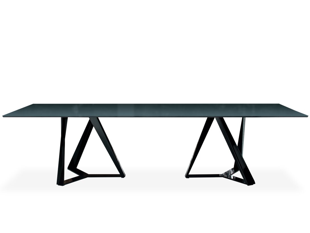 Stůl Bontempi Millennium XXL 300 cm x 120 cm, prům. , barva šedá, materiál sklo, rozkládání ne