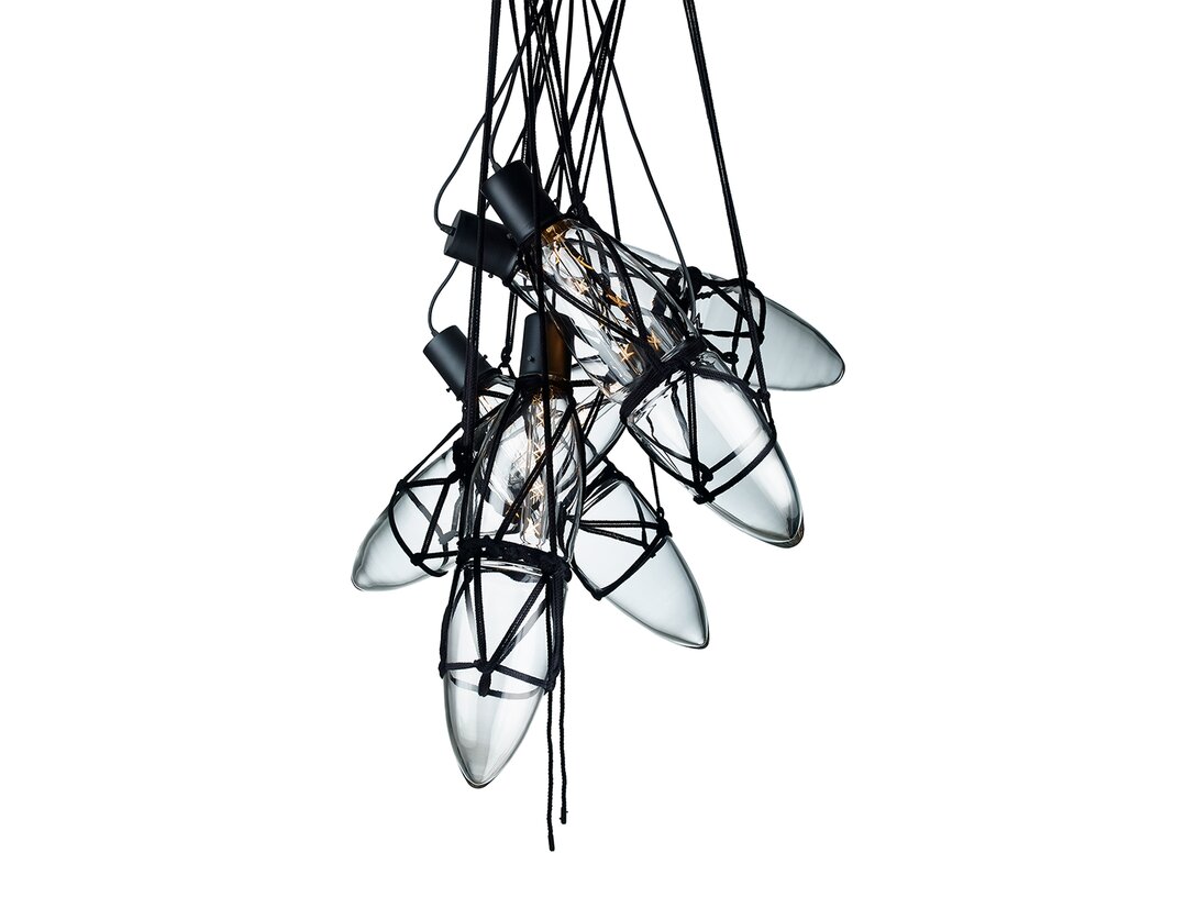 Lampa wisząca Bomma Shibari E27, LED, max. 6,5W, kolor transparentny, materiał szkło