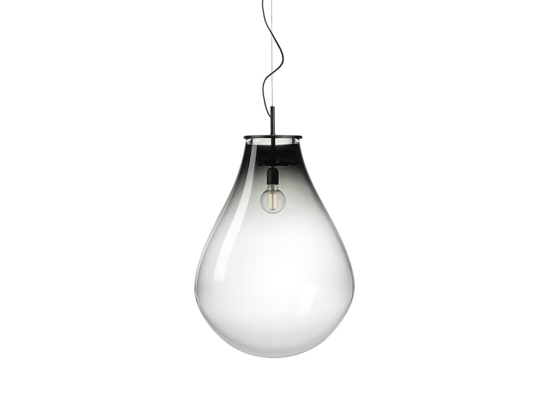 Lampa wisząca Bomma Tim E27, LED, max. 13W, kolor szary, materiał szkło