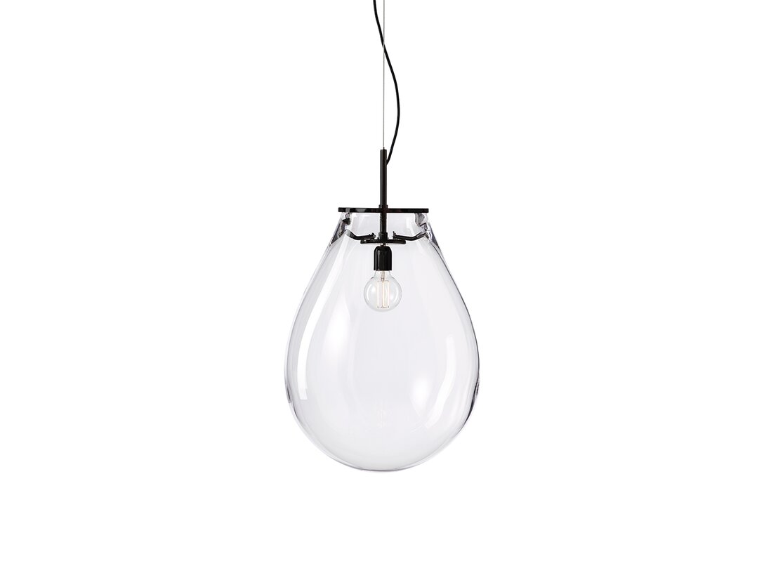 Lampa wisząca Bomma Tim E27, LED, max. 13W, kolor transparentny, materiał szkło