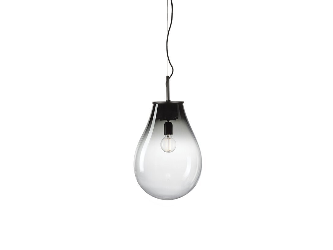 Lampa wisząca Bomma Tim E27, LED, max. 13W, kolor szary, materiał szkło