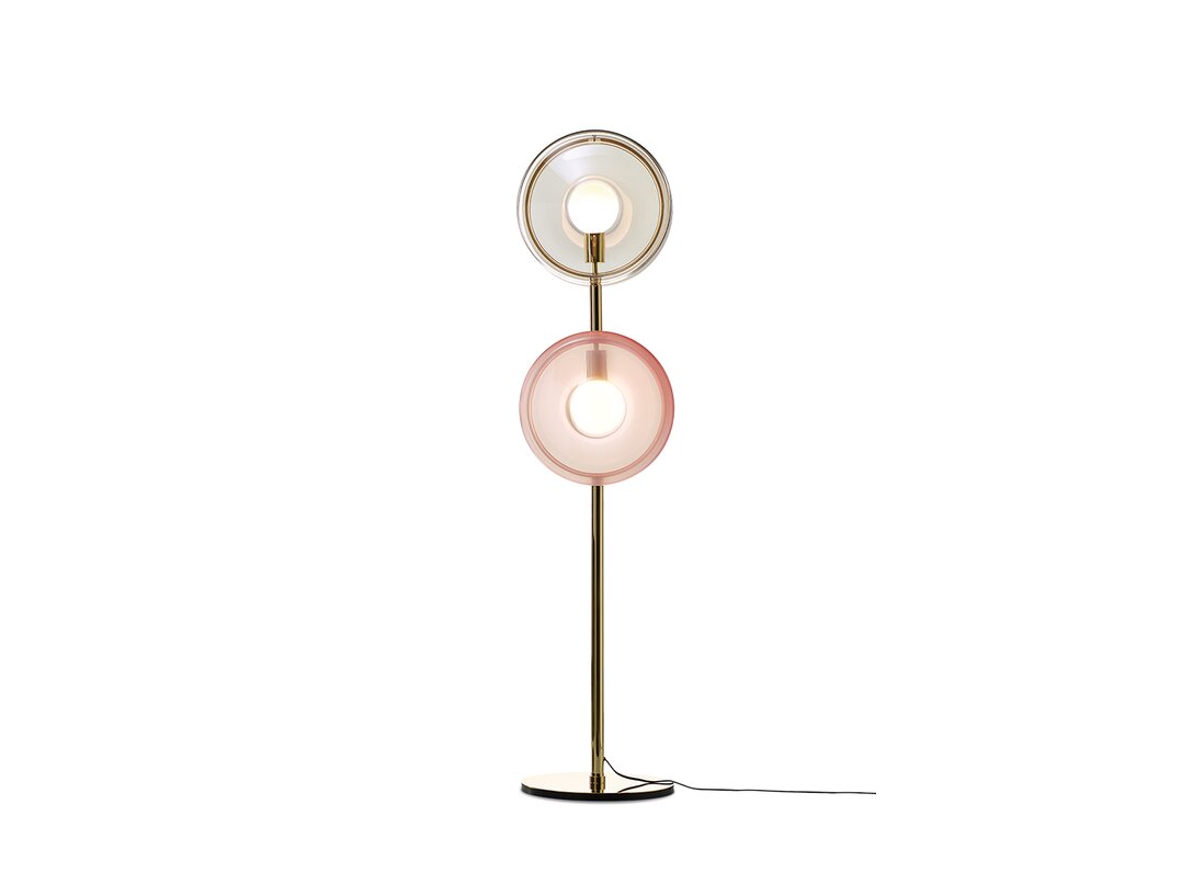Lampa podłogowa Bomma Orbital 2xE27, LED, max. 13W, kolor multikolor, materiał szkło