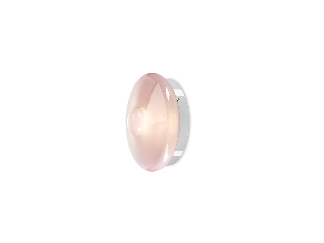 Kinkiet Bomma Orbital E27, LED, max. 13W, kolor różowy, materiał szkło