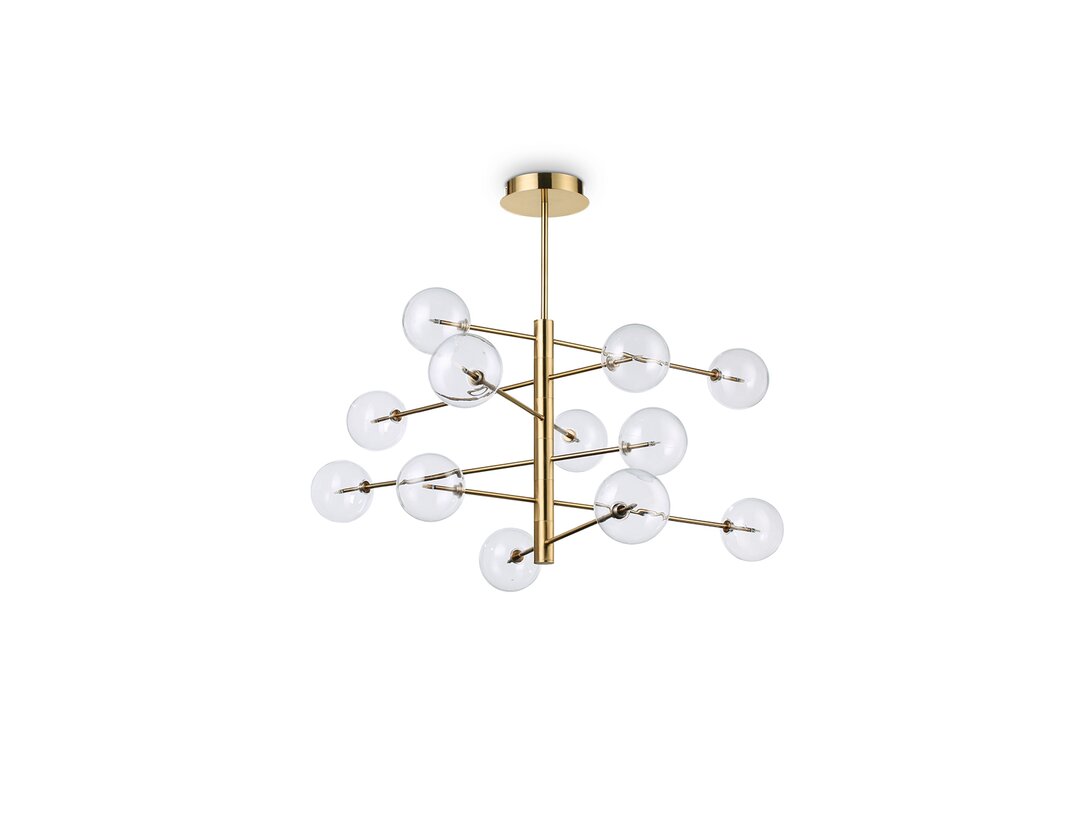 Lampa wisząca Ideal-Lux Equinoxe G4 max.12x2W, kolor złoty, materiał metal