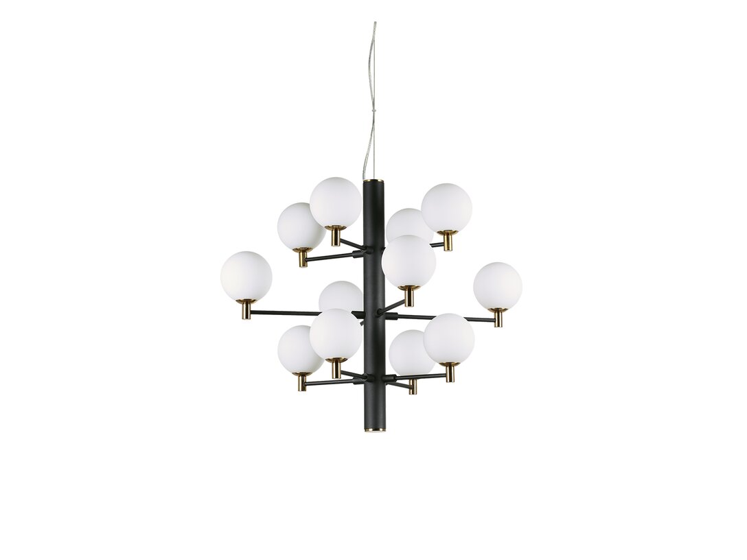 Lampa wisząca Ideal-Lux Copernico G9 max. 12x40W, kolor czarny, materiał metal