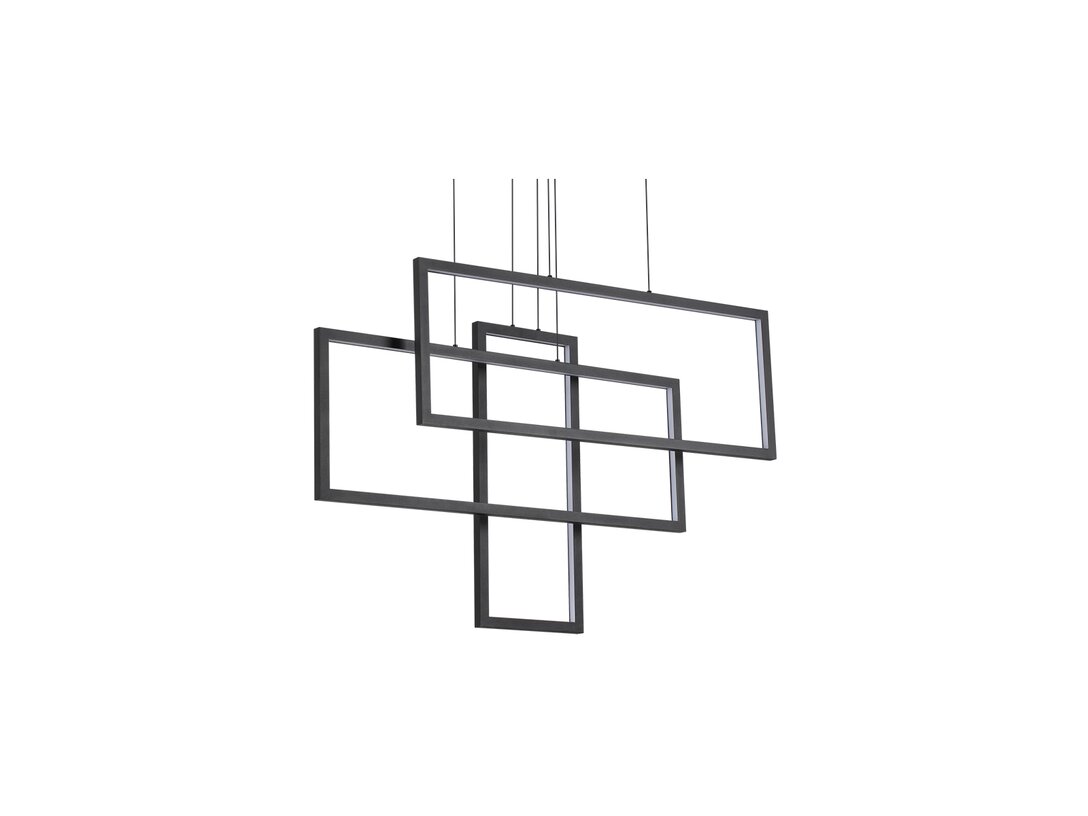 Lampa wisząca Ideal-Lux Frame LED 93W 9600 lm, kolor czarny, materiał metal