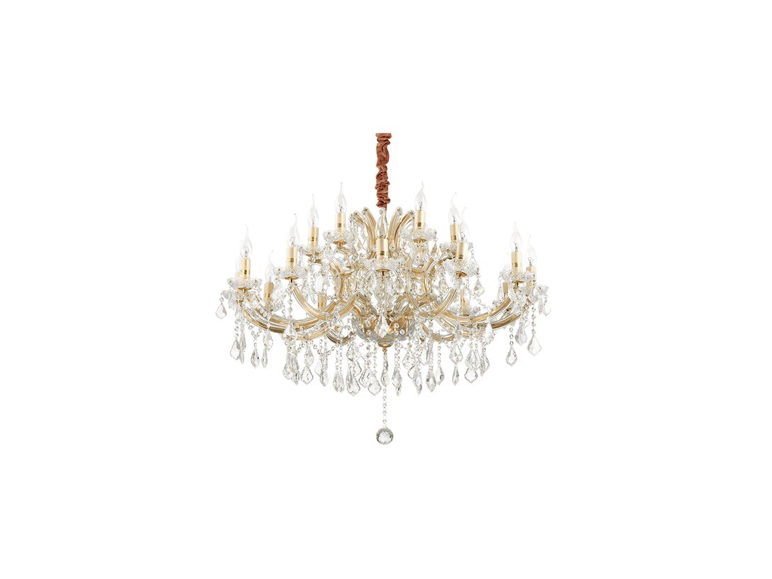 Lampa wisząca Ideal-Lux Napoleon E14 max. 16x40W (brak żarówek w komplecie), kolor złoty, materiał szkło