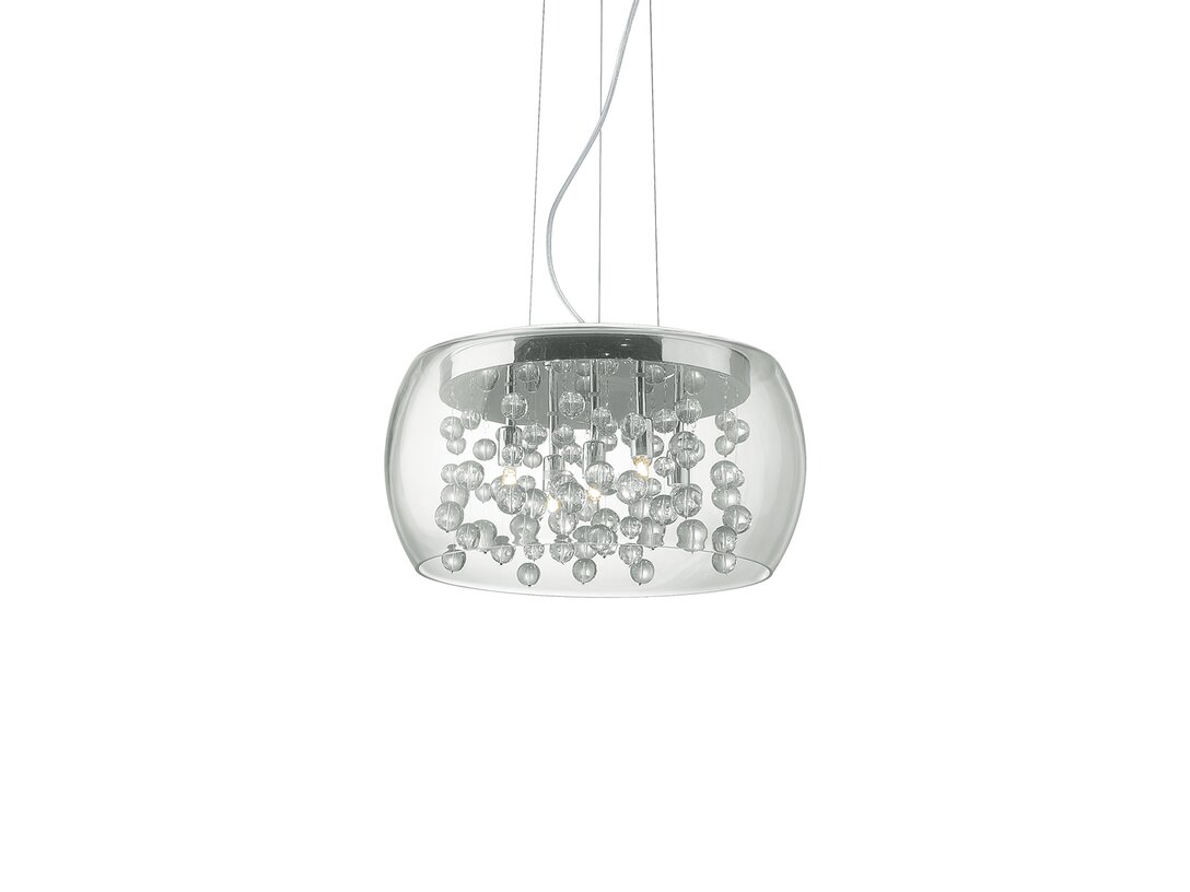 Lampa wisząca Ideal-Lux Audi-80 G9 max. 5x40W, kolor transparentny, materiał szkło