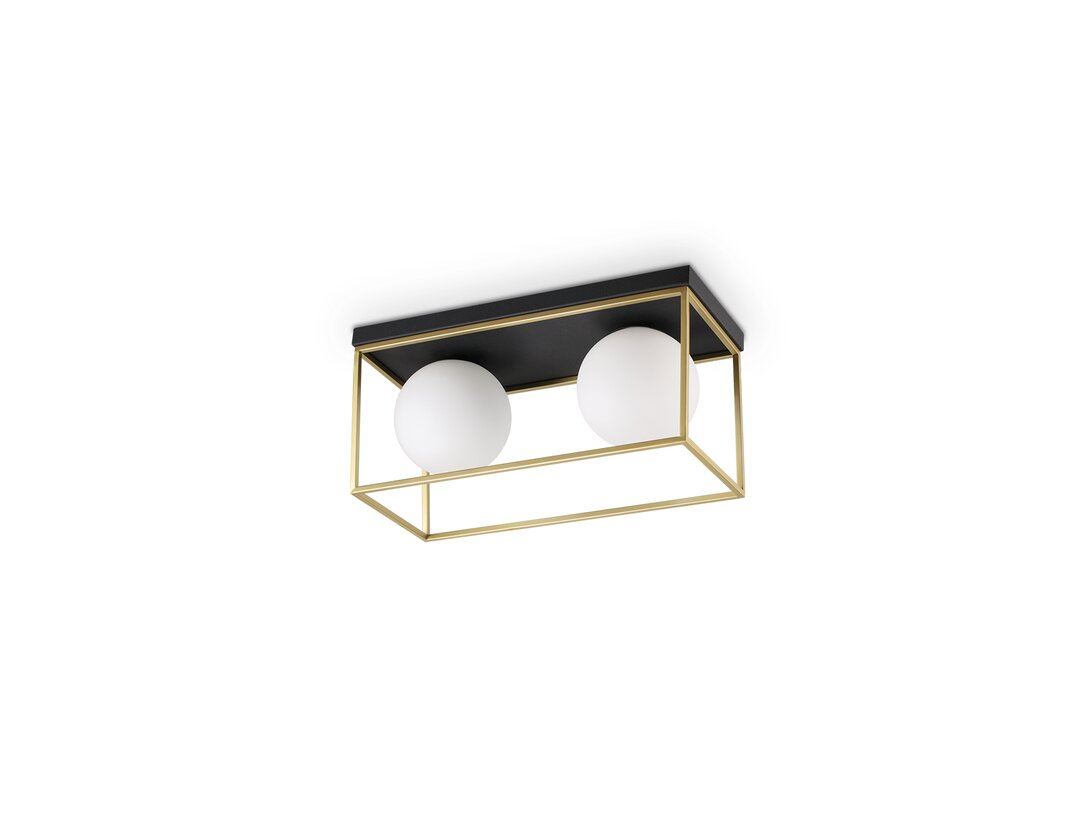 Plafon Ideal-Lux Lingotto E14 max. 2x40W (brak żarówek w komplecie), kolor złoty, materiał metal