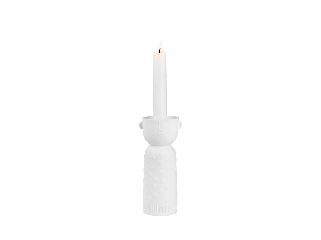 Świecznik Räder Luna, kolor biały, materiał porcelana
