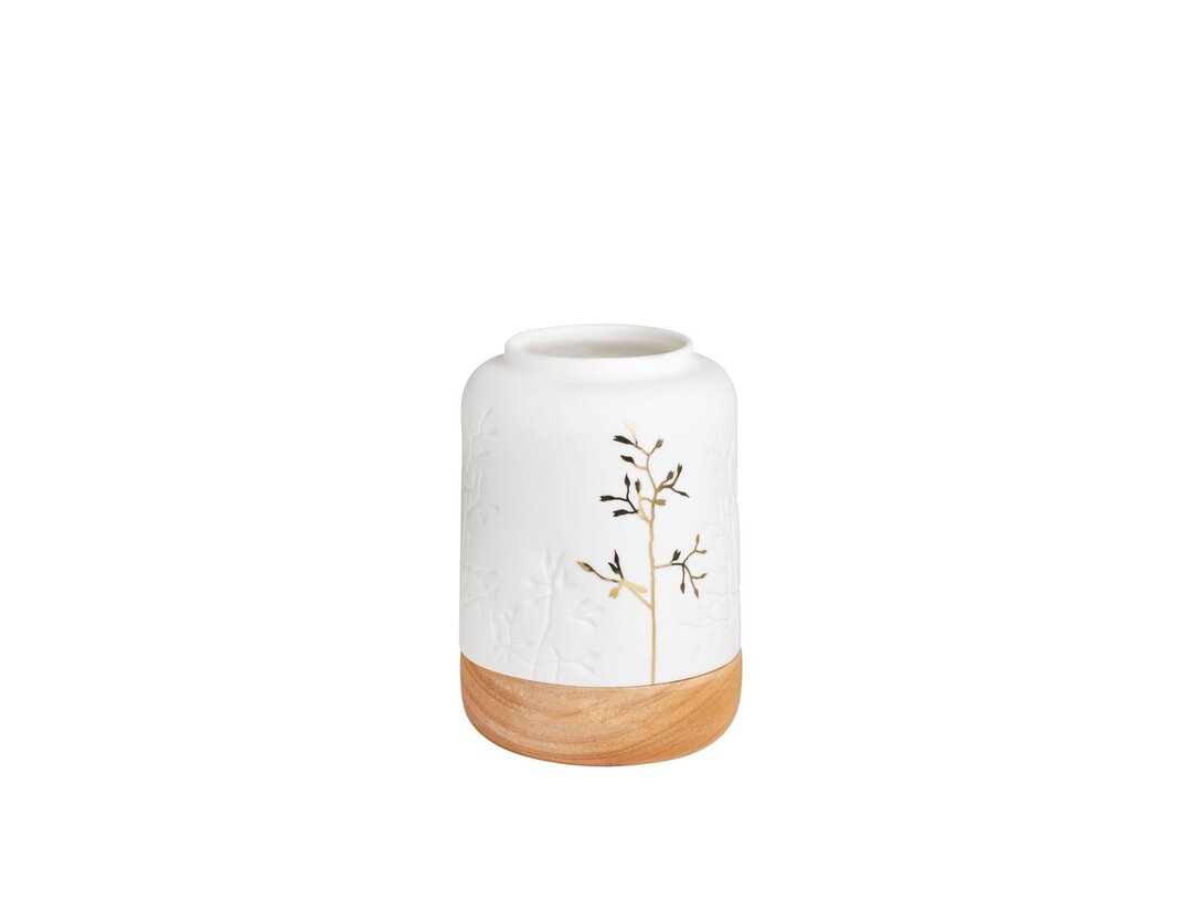 Lampion Złote gałęzie Räder, kolor biały, materiał porcelana