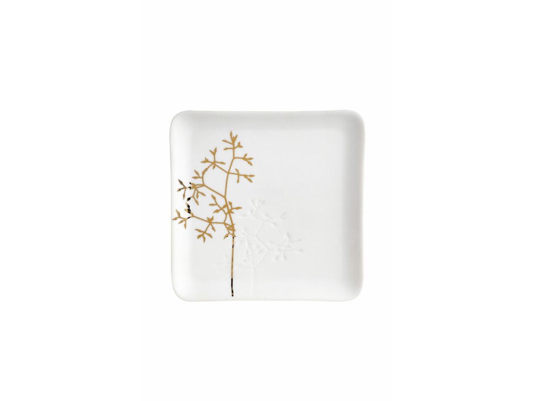Talerz Złote gałęzie Räder, kolor biały, materiał porcelana