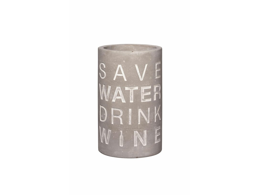 Cooler do wina Räder Save water , materiał beton, kolor szary