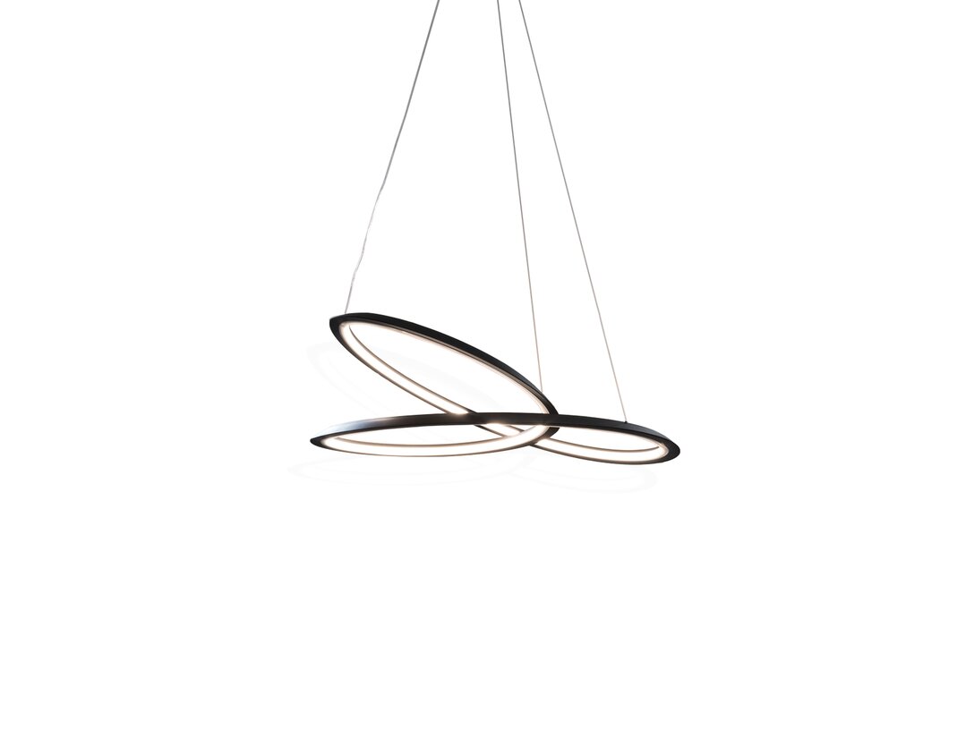 Lampa wisząca Nemo Kepler LED, max.86W, kolor czarny, materiał aluminium