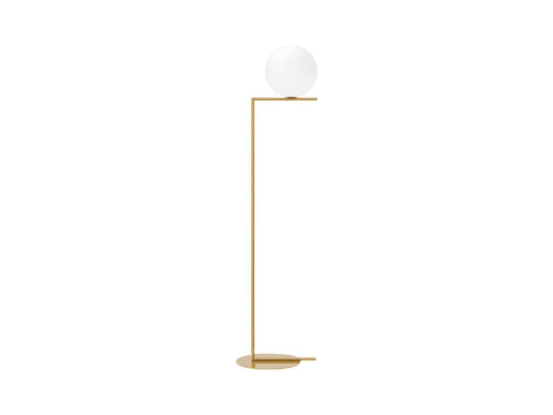 Lampa podłogowa Kler Accessories IC F2 1xmax.205W 220-240V (brak żarówki w komplecie), kolor złoty, materiał szkło