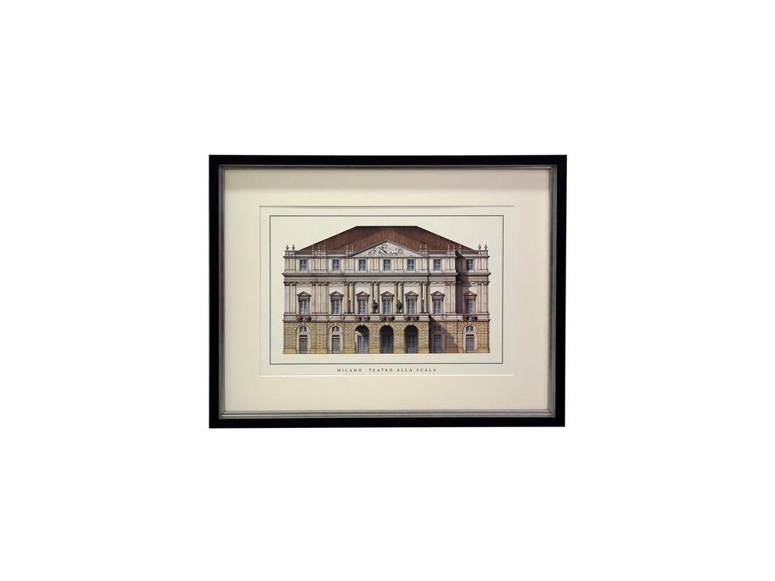 Obraz Milano Teatro alla Scala Kler Accessories 53x40 cm, materiał drewno