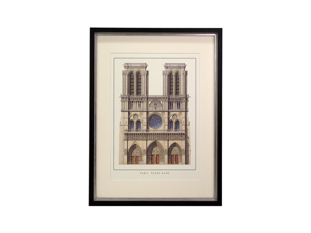 Obraz Paris Notre-Dame Kler Accessories 53x40 cm, materiál dřevo